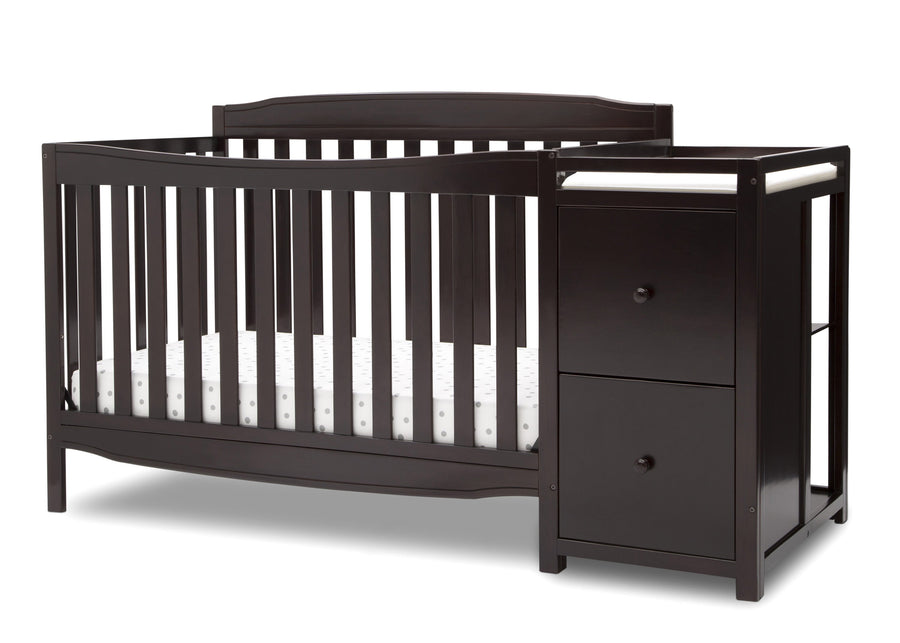 Dark Chocolate (207) 22-Mason Convertible 6-in-1 Crib and Changer