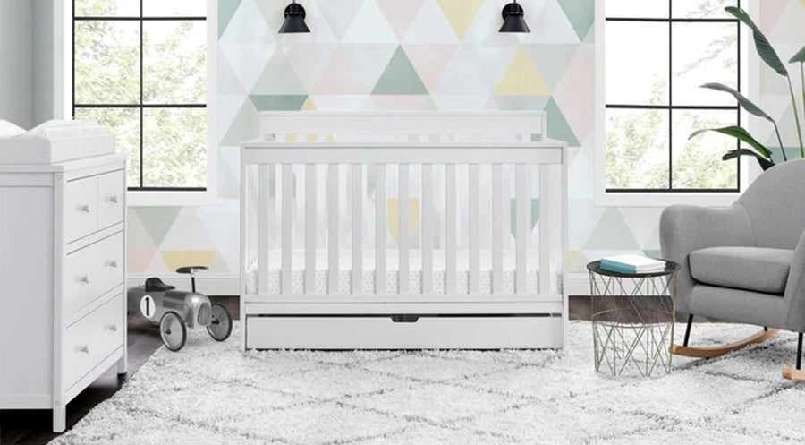 Mercer 6-in-1 Convertible Crib Bianca White 10-Mercer Collection