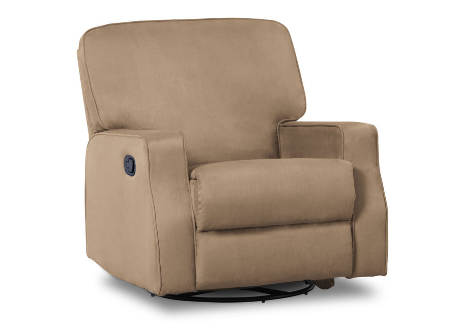 Delta Children Beige (276) Caleb Nursery Recliner Glider Swivel Chair (W1520210C), Silo Side, a2a  1-Caleb Nursery Recliner Glider Swivel Chair