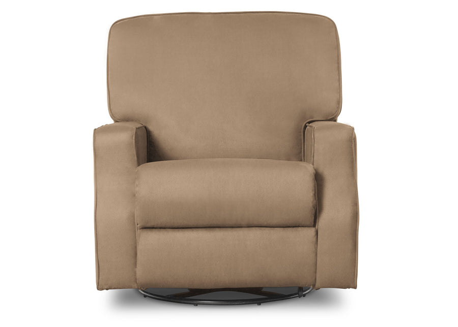 Delta Children Beige (276) Caleb Nursery Recliner Glider Swivel Chair (W1520210C), Silo Front, a3a  2-Caleb Nursery Recliner Glider Swivel Chair
