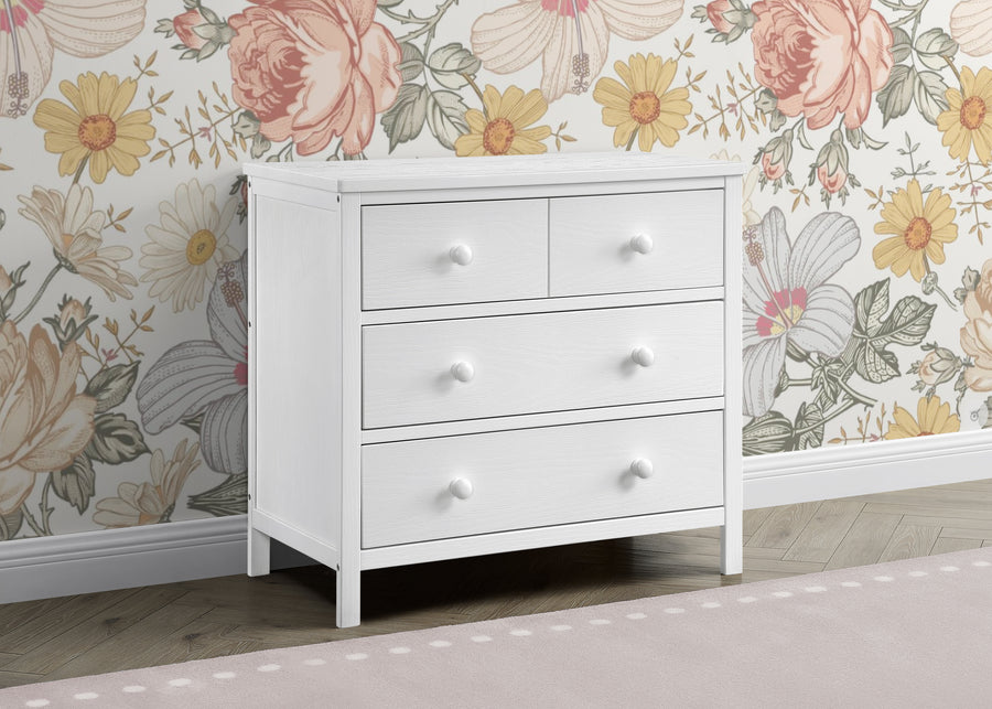 Textured White (1349) 17-Sweet Beginnings 3 Drawer Dresser