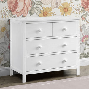 Textured White (1349) 53-Sweet Beginnings 3 Drawer Dresser