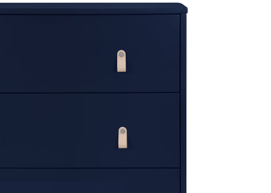 Navy with Natural (1481) 5-babyGap Legacy 3 Drawer Dresser with Leather Pulls