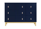 Navy with Natural (1481) 8-babyGap Legacy 6 Drawer Dresser with Leather Pulls