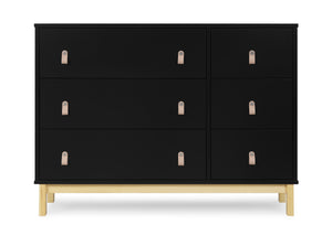 Ebony with Natural (1482) 15-babyGap Legacy 6 Drawer Dresser with Leather Pulls