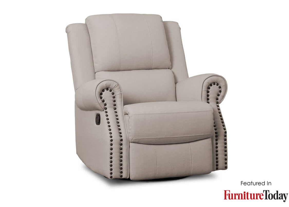 Delta Children Flax (710) Dexter Nursery Recliner Swivel Glider Chair (W2524310C), With Seal, b5b