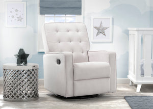 Delta Children Linen (150) Garrison Nursery Glider Swivel Recliner, Room View 0-Garrison Nursery Glider Swivel Recliner Featuring LiveSmart Fabric by Culp