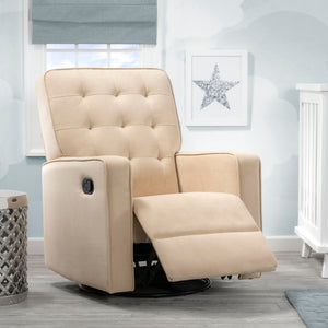 Delta Children Sisal (727) Garrison Nursery Glider Swivel Recliner, Room Reclined View 32-Garrison Nursery Glider Swivel Recliner Featuring LiveSmart Fabric by Culp