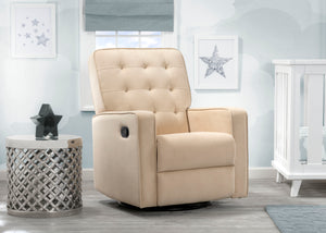 Delta Children Sisal (727) Garrison Nursery Glider Swivel Recliner, Room View 1-Garrison Nursery Glider Swivel Recliner Featuring LiveSmart Fabric by Culp