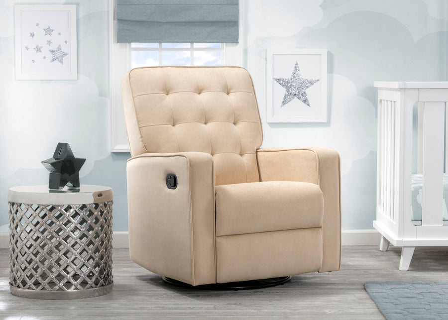 Delta Children Sisal (727) Garrison Nursery Glider Swivel Recliner, Room View 8-Garrison Nursery Glider Swivel Recliner Featuring LiveSmart Fabric by Culp