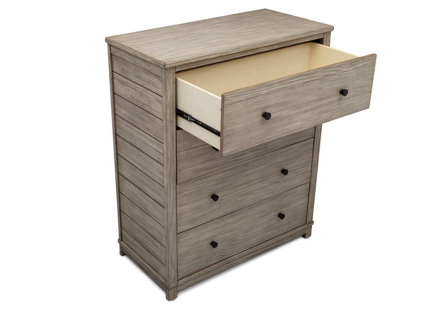 Simmons Kids Rustic White (119) Monterey 4 Drawer Chest, Open Drawer View 9-Monterey 4 Drawer Chest