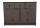 Simmons Kids Rustic Grey (084) Monterey 7 Drawer Dresser, Front Silo View 5-Monterey 7 Drawer Dresser