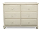 DCB: Antique White (122)  2-Cortona 6 Drawer Dresser