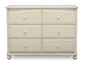 DCB: Antique White (122)  4-Cortona 6 Drawer Dresser