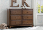 Simmons Kids Antique Chestnut (2100) Cortona 6 Drawer Dresser, Hangtag, c1c 7-Cortona 6 Drawer Dresser