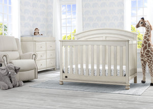 Simmons Kids Antique White (122) Ainsworth 4-in-1 Convertible Crib (W337250), Room View, a1a 2-Ainsworth 4-in-1 Convertible Crib