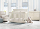 Delta Children Antique White (122) Fontana 4-in-1 Convertible Crib (W337350) Room View, a1a 2-Fontana 4-in-1 Convertible Crib