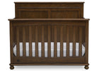 Delta Children Antique Chestnut (2100) Fontana 4-in-1 Convertible Crib (W337350) Front Facing Silo, c2c 17-Fontana 4-in-1 Convertible Crib