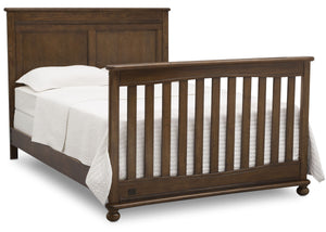 Delta Children Antique Chestnut (2100) Fontana 4-in-1 Convertible Crib (W337350) Full Bed Conversion, c6c 23-Fontana 4-in-1 Convertible Crib