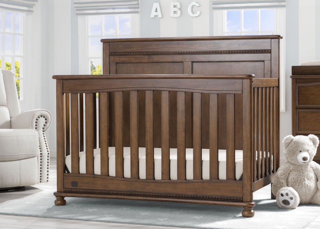 Delta Children Antique Chestnut (2100) Fontana 4-in-1 Convertible Crib