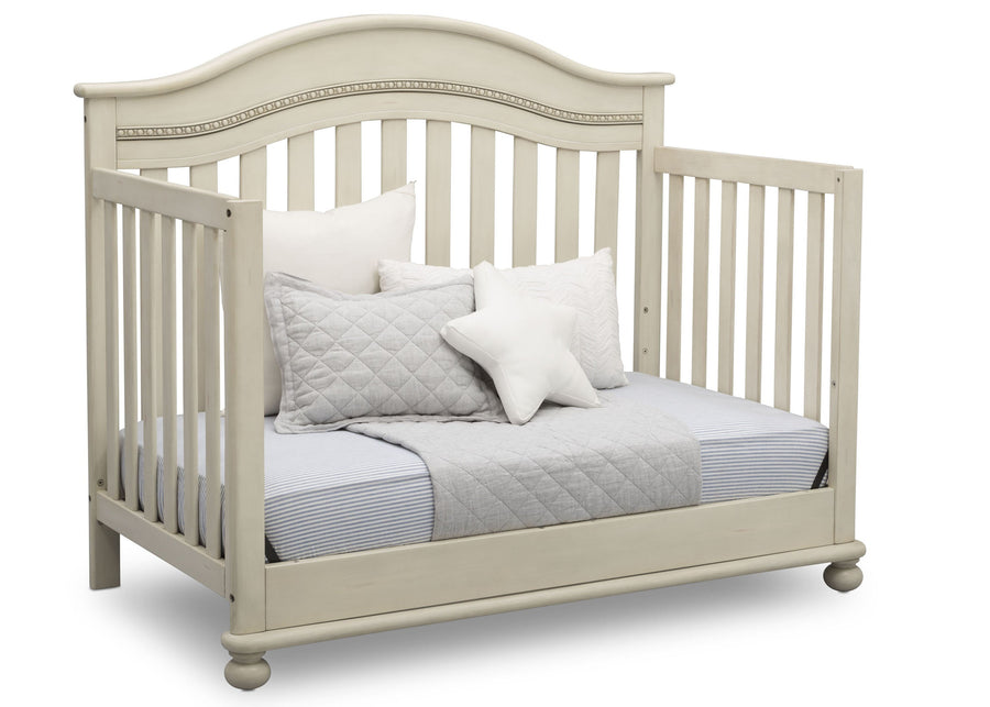 Delta Children Antique White (122) Bristol 4-in-1 Convertible Crib (W337450) Day Bed Conversion, a5a 4-Bristol 4-in-1 Convertible Crib