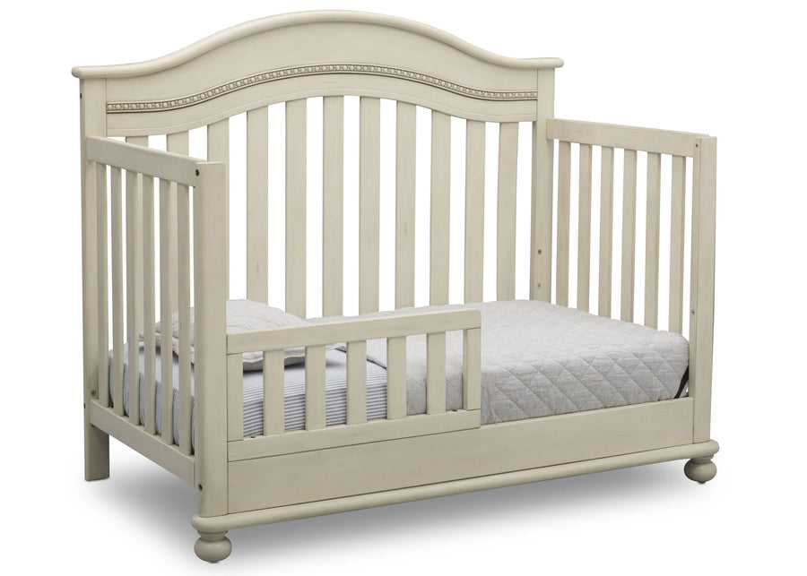 Delta Children Antique White (122) Bristol 4-in-1 Convertible Crib (W337450) Toddler Bed Conversion, a4a 3-Bristol 4-in-1 Convertible Crib