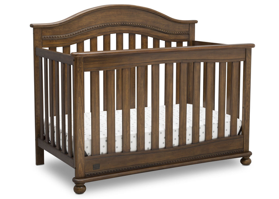 Delta Children Antique Chestnut (2100) Bristol 4-in-1 Convertible Crib (W337450) Right Facing Silo, c3c 18-Bristol 4-in-1 Convertible Crib