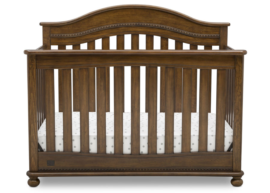 Delta Children Antique Chestnut (2100) Bristol 4-in-1 Convertible Crib (W337450) Front Facing Silo, c2c 14-Bristol 4-in-1 Convertible Crib