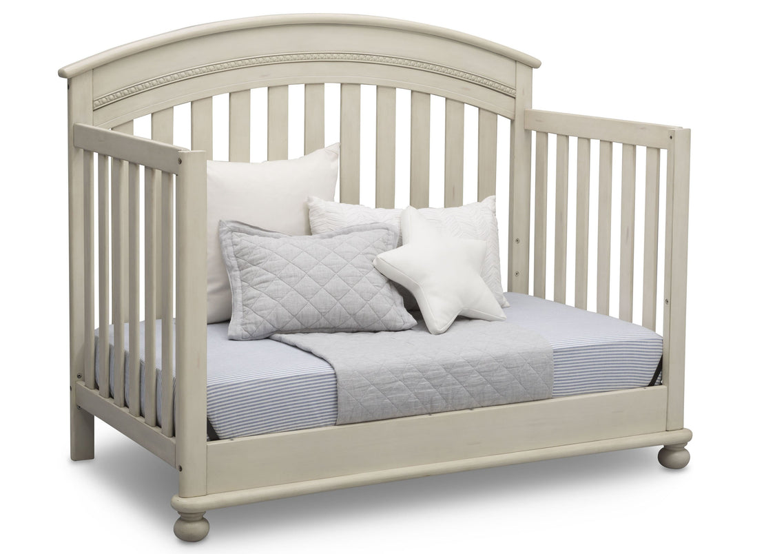 Delta Children Antique White (122) Aden 4-in-1 Convertible Crib (W337550) Day Bed Conversion, a5a