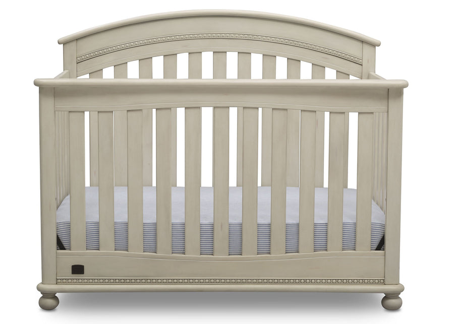 Delta Children Antique White (122) Aden 4-in-1 Convertible Crib (W337550) Front View Silo, a2a 2-Aden 4-in-1 Convertible Crib