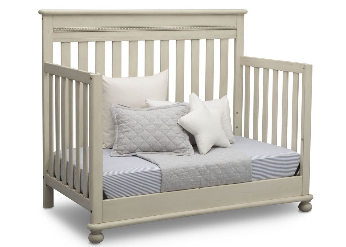 Delta Children Antique White (122) Franklin 4-in-1 Convertible Crib (W337550) Day Bed Conversion, a5a