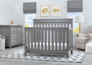 Delta Children Storm (161) Franklin 4-in-1 Convertible Crib (W337650) Room View, b1b 1-Franklin 4-in-1 Convertible Crib