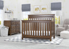 Delta Children Antique Chestnut (2100) Franklin 4-in-1 Convertible Crib (W337650) Room View, c1c 13-Franklin 4-in-1 Convertible Crib