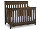 Delta Children Antique Chestnut (2100) Franklin 4-in-1 Convertible Crib (W337650) Right Facing Silo, c3c 18-Franklin 4-in-1 Convertible Crib