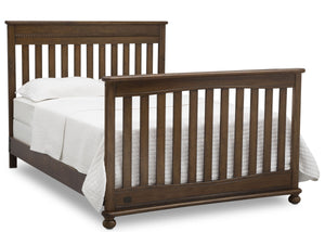 Delta Children Antique Chestnut (2100) Franklin 4-in-1 Convertible Crib (W337650) Front Facing Silo, c1cDelta Children Antique Chestnut (2100) Franklin 4-in-1 Convertible Crib (W337650) Full Bed Conversion, c6c 19-Franklin 4-in-1 Convertible Crib