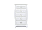 Simmons Kids Bianca White (130) Fairytale 5 Drawer Chest, Front Silo View 2-Fairytale 5 Drawer Chest