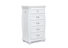 Simmons Kids Bianca White (130) Fairytale 5 Drawer Chest, Right Silo View 3-Fairytale 5 Drawer Chest
