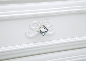 Simmons Kids Bianca White (130) Fairytale 5 Drawer Chest, Detail View 1 5-Fairytale 5 Drawer Chest