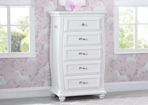 Simmons Kids Bianca White (130) Fairytale 5 Drawer Chest, Hangtag View 0-Fairytale 5 Drawer Chest