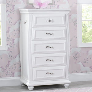 Simmons Kids Bianca White (130) Fairytale 5 Drawer Chest 8-Fairytale 5 Drawer Chest