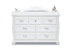 Simmons Kids Bianca White (130) Fairytale 7 Drawer Dresser with Changing Top, Front Silo View 3-Fairytale 7 Drawer Dresser with Changing Top