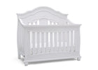 Simmons Kids Bianca White (130) Fairytale 5-in-1 Convertible Crib with Conversion Rails, Right Crib Silo View 9-Fairytale 5-in-1 Convertible Crib with Conversion Rails