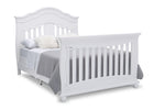 Simmons Kids Bianca White (130) Fairytale 5-in-1 Convertible Crib with Conversion Rails, Right Full Bed with Headboard and Footboard Silo View 8-Fairytale 5-in-1 Convertible Crib with Conversion Rails