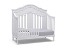 Simmons Kids Bianca White (130) Fairytale 5-in-1 Convertible Crib with Conversion Rails, Right Toddler Bed Silo View 4-Fairytale 5-in-1 Convertible Crib with Conversion Rails