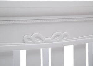 Simmons Kids Bianca White (130) Fairytale 5-in-1 Convertible Crib with Conversion Rails, Detail View 2 11-Fairytale 5-in-1 Convertible Crib with Conversion Rails