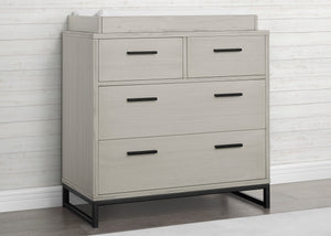 Foundry 4 Drawer Dresser with Changing Top Rustic Mist with Matte Black (1395) 0-Foundry 4 Drawer Dresser with Changing Top