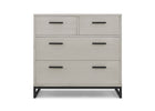 Rustic Mist with Matte Black (1395) 8-Foundry 4 Drawer Dresser with Changing Top