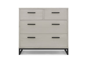 Rustic Mist with Matte Black (1395) 4-Foundry 4 Drawer Dresser with Changing Top