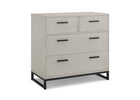 Rustic Mist with Matte Black (1395) 9-Foundry 4 Drawer Dresser with Changing Top