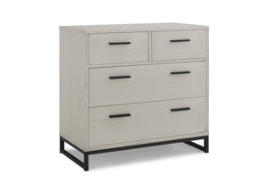 Rustic Mist with Matte Black (1395) 5-Foundry 4 Drawer Dresser with Changing Top